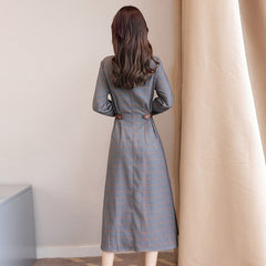 Korean Long Sleeve Long Dress