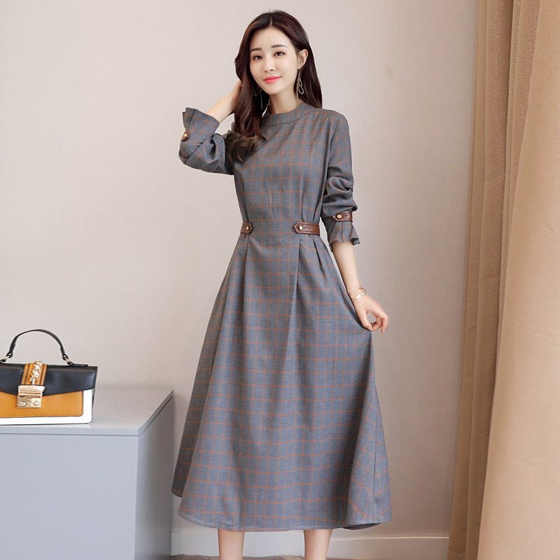 Korean Long Sleeve Long Dress