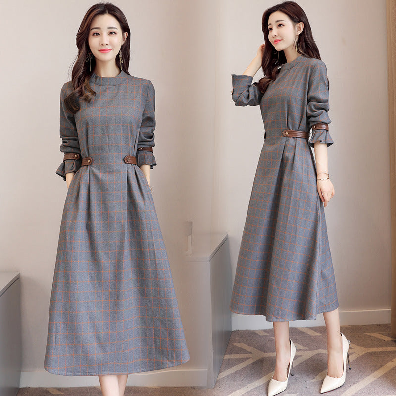 Korean Long Sleeve Long Dress