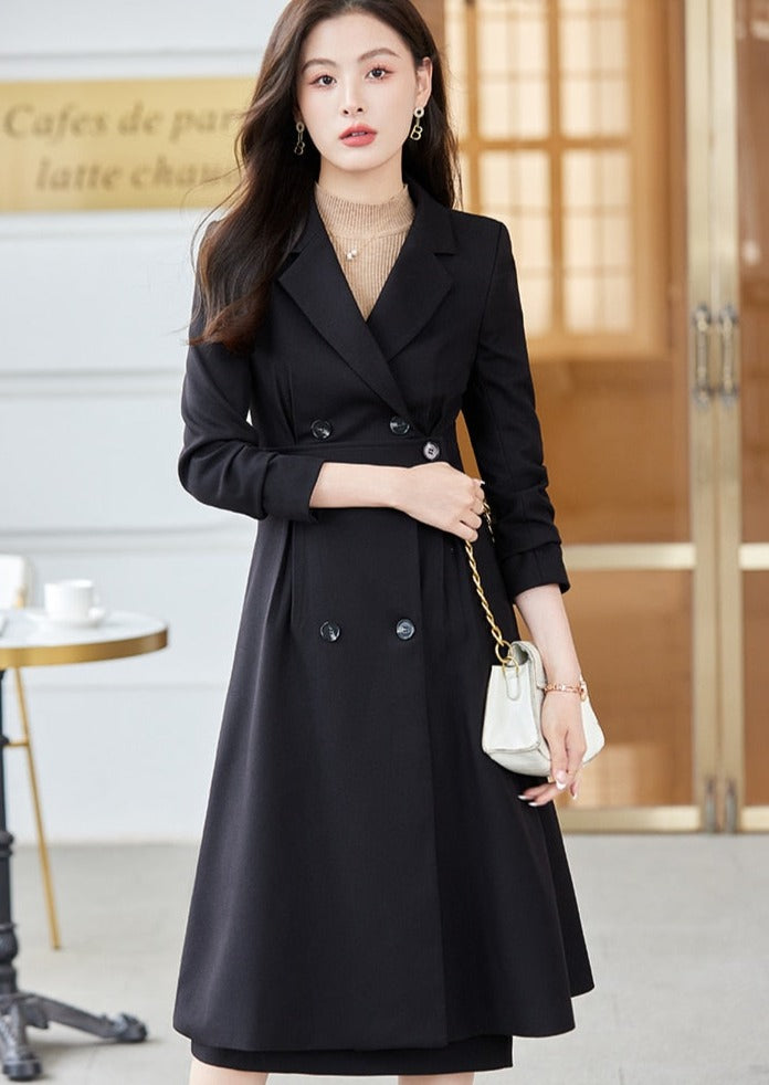 Set Overcoat with Matching Skirt